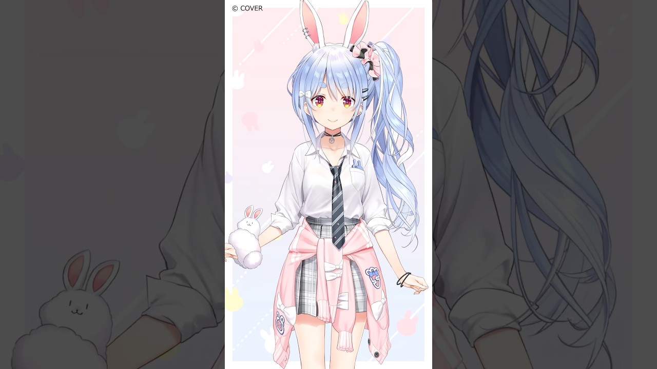 兎田ぺこら 配信サムネイル 兎田ぺこらの制服ギャル衣装が可愛いすぎる！！！！！どうぺこか？ #shorts #hololive