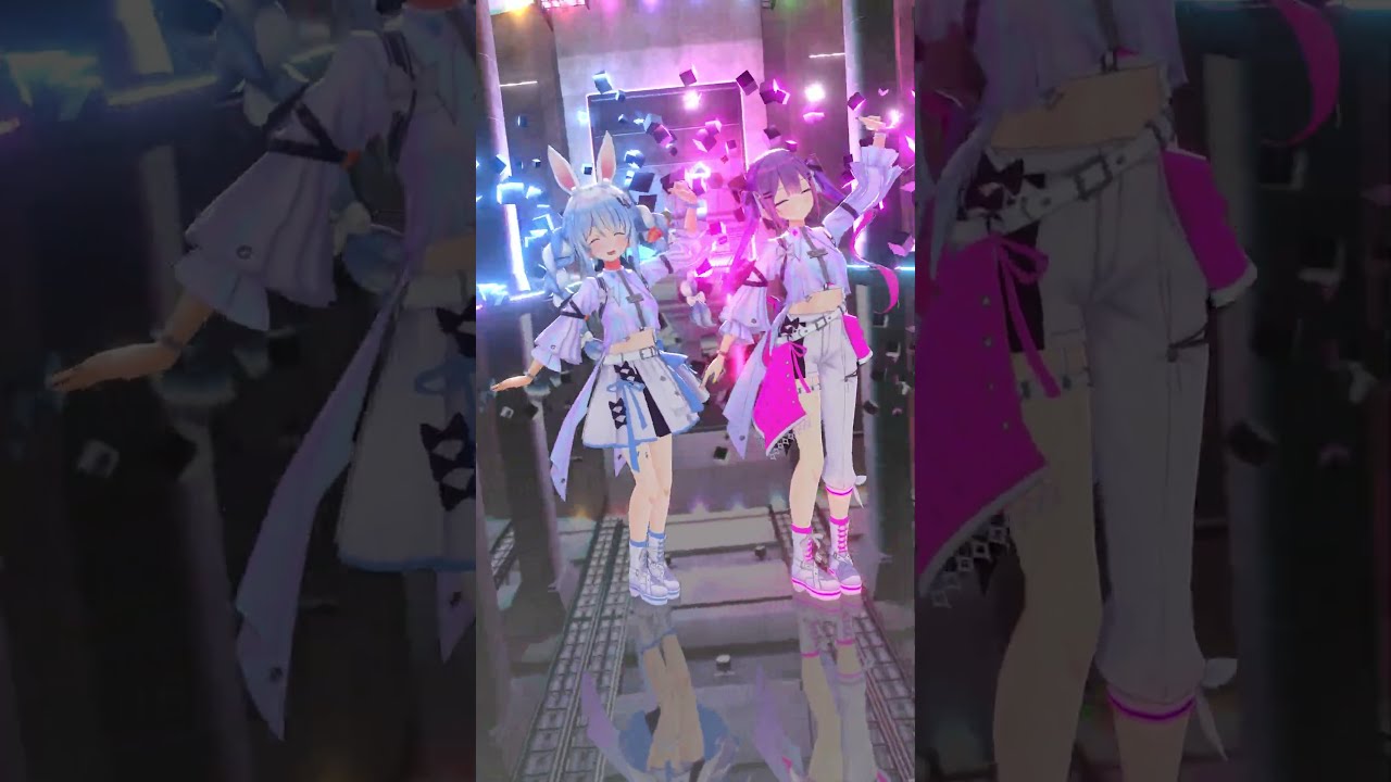 兎田ぺこら 配信サムネイル トワ様 × ねねちの【ウチらしか勝たん】踊ってみた #shorts #hololive #踊ってみた #mmd